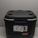 Coleman Xtreme 50qt Rolling Cooler with Wheels, Extra-Walled Insulation Keeps Ice up to 5 Days, Portable Wheeled Hard Chiller (Black)