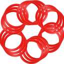 Meooeck 48 Pieces Bottle Ring Toss 2.9 Inch Plastic Carnival Ring Toss Games Party Favor for Adult Garden Backyard Outdoor Games