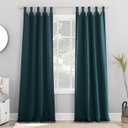Sun Zero Easton Energy Saving Blackout Tab Top Curtain Panel, 40" x 84", Teal