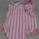 Mioglrie Toddler Baby Girl Swimsuit Infant Bathing Suits Summer Beach Swim Suit Newborn One Piece Swimwear for Girls (6-12 Months, Streak Pink)