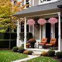 Fake Fall Mums Flowers Artificial for Outdoor Decoration 12 Bundles Faux Fall Mums Flowers for Outdoor Planters Silk Orange Daisy UV Resistant for Porch Front Door Patio Outside Yard Dcor