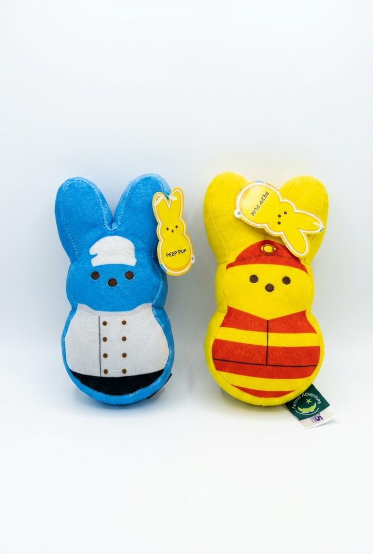Peeps Dress Up Firefighter Easter and Builder Easter Plush Plush, 5.75 in, 2 pack