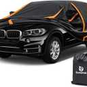 Car Cover Waterproof All Weather for SUV Automobiles UV Protection Snowproof Rain Sun with Door Zipper Full Exterior Outdoor Full Car Cover Universal Fit Up to 194"