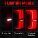 Huray Left Full LED Tail Light Assembly for Toyota Tacoma 2024 2025, LH Taillight w/o Tailgate Switch Rear Brake Lamp w/o Side Marker Light Replacement for 81560-AK040 Driver Side (Smoked)