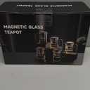 Enchanti Tea Pot, Magnetic Glass Teapot with Removable Infuser, with Strainer and Handle for Home, Gifting, Outdoor and Office (no cup,800ml)