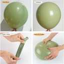 150pcs Sage Green Balloons Different Sizes Pack, 18 12 10 5 Inch Party Balloon Garland Arch Kit for Birthday Dinosaur Baby Shower Jungle Forest Theme Party Decorations(With 2 Ribbons)