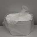 IEEK Small Waste Basket Slim Trash Can 3.2 Gallon/12L Clear and White Garbage Can Rectangle Plastic Wastebaskets Container Bin for Narrow Spaces Office,Bathroom, Bedroom,Kitchen,Living Room,Study