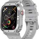 Military GPS Smart Watch for Men Pressure/Altitude/Compass,Fitness Smart Watch for Android Phones and iPhone,Outdoor Waterproof Fitness Tracker with Blood Oxygen/Heart Rate/Sleep/100+ Sport Modes (Gray)