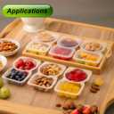Snack Containers Vacuum-Sealed 20 Pack Dual-Compartment Lunchable BPA-Free Box with Lids Condiment Cups for Dipping Sauce Fruit Salad Dressing Office School Picnic Lunch for On the Go Take Out Foods