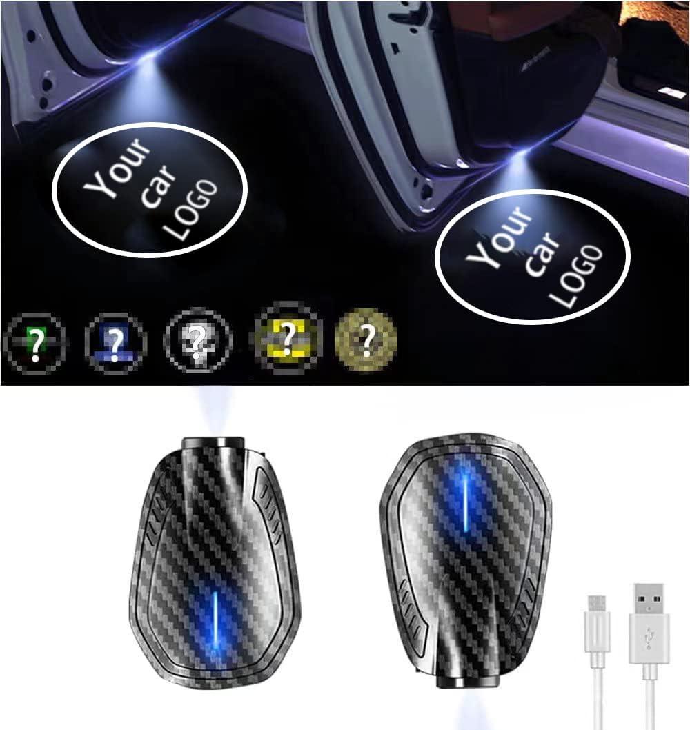 Car Door Lights,2Pcs Car Door LED Logo Projector Lights,Rechargeable Wireless Door Step Courtesy Welcome Lights Shadow Ghost Lights Fit for All Cars (For TT-OYOO-TA)
