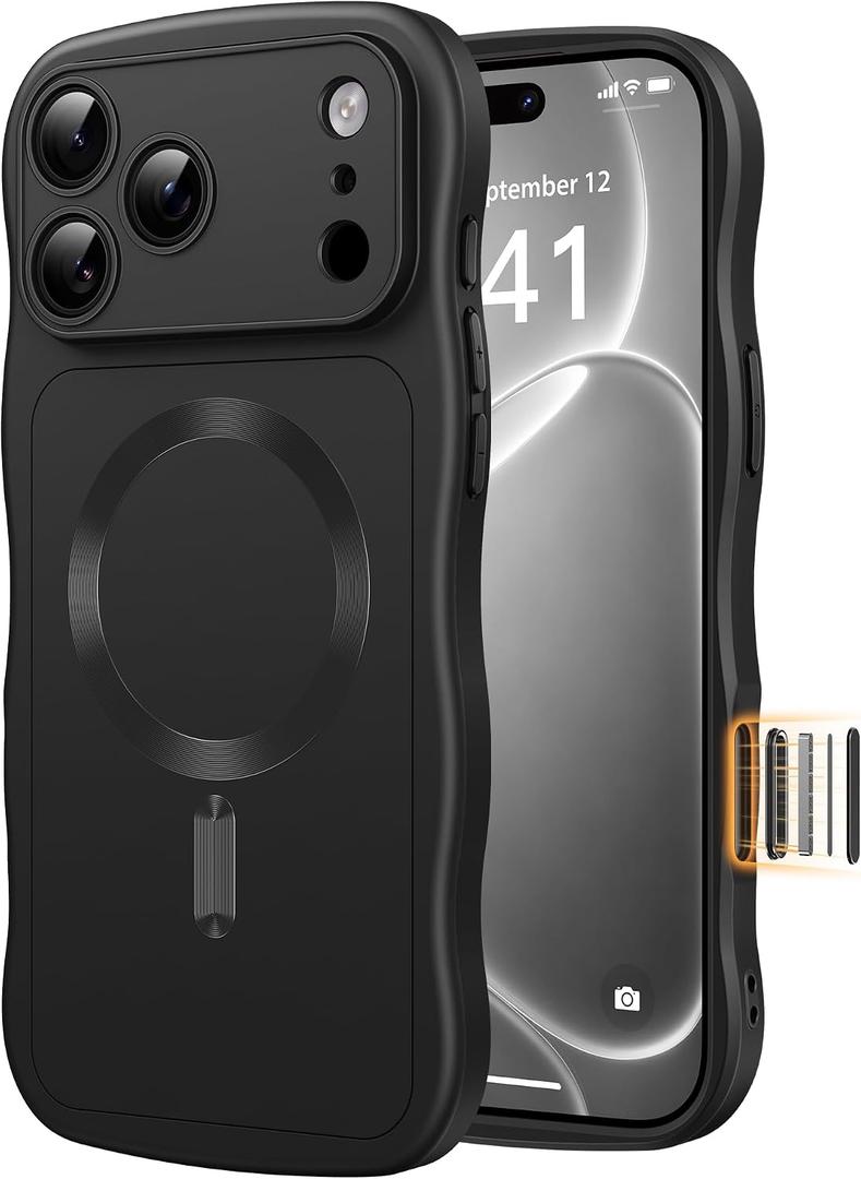 CAPRARO Magnetic for iPhone 18 Pro Max Case/iPhone 17 Pro Max Case Wave