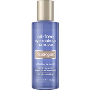 Neutrogena Gentle Oil-Free Eye Makeup Remover & Cleanser for Sensitive Eyes, Non-Greasy Makeup Remover, Waterproof Mascara Remover, Dermatologist & Ophthalmologist Tested, 5.5 fl. oz