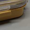 KTKUDY Stainless Steel Bento Box for Kids & Adults - 25 oz - Leakproof 3 Compartment Metal Lunch Container - 18/8 Stainless Steel Lunch Box Kids - Ideal for School, Office & Outdoor (Yellow)