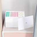 Tampon Box for Bathroom, Tampons and Pads Storage Holder, Women Period Organizer Container, White