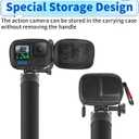 Mini Carrying Case, Hard Protective Case Travel Portable Storage Case Shell for Hero11/10/9/8/7/6/5, DJI Osmo Action 3/4 ACTION 5, YI Action Camera and More (Black