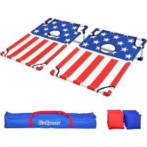 GoSports Portable Cornhole Game Sets  Premium Outdoor Lawn or Beach Toss Game for Kids and Adults