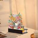 Diamond Art Painting Kit Candle Holders, Afternoon Tea Special Shape Decorative Tabletop Countertop Candle Holders, Wedding, Birthday, Gathering, Holiday Party Decorations