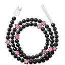 VOFUOE USB C Cable for iPhone 17 Charging Cable USB A to USB C Cable Star Beads Charging Cord 3.3FT Fast Charging Cable for iPhone 16/15, Galaxy S24/S25 Ultra, for iPad 11th/10th-Black & Pink