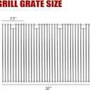7MM 4 Pack 304 Stainless Steel BBQ Cooking Grill Grates Replacement Parts for 16517 Bull 18248 LP, 18249 NG,Angus 47628, Brahma,Lonestar Select 87048,87049,Outlaw Steer Premium,7 Burner Premium