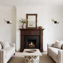 Black Candle Sconces,Wall Mount Candle Holder,Dual arm Design Metal Sconces with Crystal Ornament for Home Decor-Set of 2.