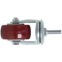 Finnhomy Swivel Caster Wheels 2 Inch Heavy Duty Threaded Stem Casters 1/4" - 20 x 1 Set of 4 for Wire Shelve Wheels PU Load Bearing 800 Lbs Anti-wear Smooth Casters, Red