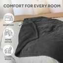 Sunbeam Royal Ultra Fleece Heated Throw Electric Blanket, 50" x 60", 4 Heat Settings, 4-Hour Auto Shut-Off, Warming Throw for Couch or Bed, Fast Heating, Machine Washable, Warm and Cozy, Night Fog