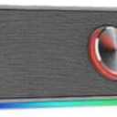 Redragon GS560 RGB Desktop Soundbar, 2.0 Channel Computer Speaker with Dynamic Lighting Bar Audio-Light Sync/Display, Touch-Control Backlit with Volume Knob, USB Powered w/ 3.5mm Cable