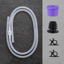 2 x GAGALIFE Sink Soap Dispenser Extension Tube Kit, 47" Food-Grade Silicon Tube with Upgraded Check Value for Under Sink Soap Dispenser, No More Top Refill