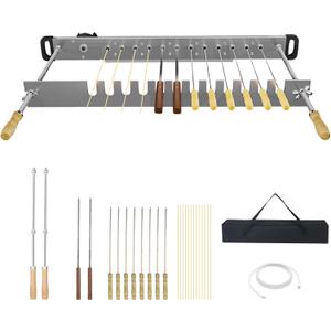 Stainless Steel Electric Barbecue Grill, Automatic Rotating Barbecue Grill, Adjustable Width Barbecue Grill for BBQ (G700)
