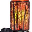 Shineled Himalayan Salt Lamp, Salt Rock Lamp Natural Night Light in Forest Design Metal Basket with Dimmer Switch (4.1 x 6.5 4.4-5lbs), 25Watt Bulbs & ETL Cord 1 Pack