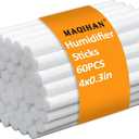 60PCS Humidifier Stick Filter Refill - Mini Air Diffuser Pure Wicks Refill Cotton Filter Sticks Replacement Wicks for Small Portable Humidifier Diffuser in Office Bedroom Home, 4in