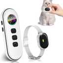 UltraSmall Cat Training Collar, UltraLight & Thin Cat Shock Collar with 1300ft Remote, 198Level Precise Control, Designed for Cats & Small Dogs, Waterproof, Rechargeable (Beige)