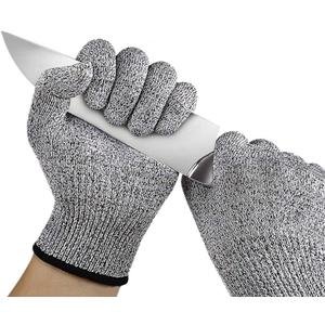 Cut Resistant Gloves Level 5, HPPE Glove Food Grade Cut Proof Gloves for Kitchen Cutting Oyster Shucking Mandoline Woodwork (M-1 Pair)