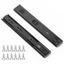 12 Inch Soft Close Drawer Slides 5 Pairs 10 Pack Black Full Extension Ball Bearing Drawer Glide Side Mount