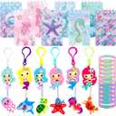 Roaring Good Time Mermaid Party Favors Mermaid Party Decorations Mermaids Goodie Bags Little Mermaids Birthday Decorations for Sea Birthday Decor Baby Shower Rewards Pinata Supplies (Purple 1)