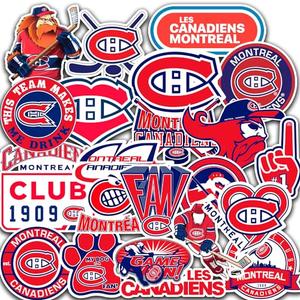 DETACLAD 23 PCS Montreal American Hockey Canadiens Stickers for Water Bottle, Laptop, Bicycle, Computer, Motorcycle, Travel Case, Car Decal Decoration Sticker