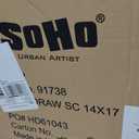 SoHo Urban Artist Softcover Drawing Pad - 14"x17", 12 Pack w/288 Sheets Total - 92 lbs/150gsm, Mixed Media, Dual-Sided, Acid-Free, Wire-Bound, Micro-Perforated, Repeated Erasing & Reworking
