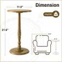 Small Side Table Living Room, Round Corner Table for Small Spaces Set of 2, Coffee Table with Solid Wood Pedestal Accent for Living Room, Corners, Bedroom, Bean Bag, Sofa Couch