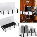 Lineshading 3 Pack Magnet Garage Organizer Magnetic Spice Rack for Refrigerator 20 lb Capacity Shelf Hanging Heavy Duty Magnetic Fridge Side for Organize Garage Tools (White)