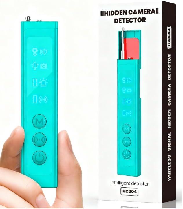 Hidden Camera Detectors, Portable Scanner Hidden Detector,2-in-1 Camera Detector with LED Light for Bathroom, Hotel, Travel,6 Levels Sensitivity