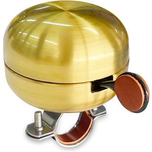 Bicycle Bell is Made of Brass and emits a Clear resonant Sound. a Double Echo Ring with Leather Lining and dial. Suitable for City Bicycles ranging from 22.2-31.8mm
