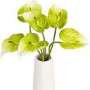 8PCS 21.7inch Anthurium Artificial Flowers Green Faux Silk Anthurium Real Touch Flower Faux Floral Arrangement for Vase Table Centerpieces Wedding Garden Home Decoration (Green)