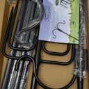 FEED GARDEN Adjustable Double Shepherds Hook for Outdoor with 5 Prong Base 92 Inch Heavy Duty Two Sided Bird Feeder Pole for Hanging Plant Baskets, Solar Light Lanterns, Wind Chimes