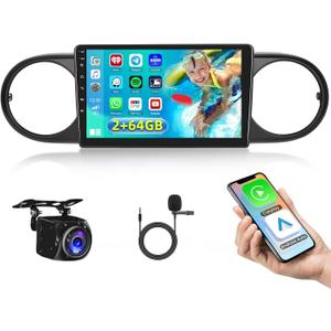 Hikity Android Car Stereo for Toyota Scion xB 2007-2019, 2+64G 9 Inch Touchscreen Radio with Carplay Android Auto Mirror Link WiFi GPS Navigation Bluetooth FM RDS EQ + Backup Camera