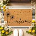 Tinideya 2 Pcs Summer Door Mat Dandelion Welcome Non Slip Spring Coir Mats Floor Layering Doormats Seasonal for Front Porch Entryway Decor(Dandelion), 23.6 x 35.4 Inches
