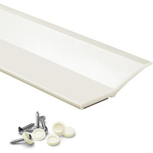 Garage Door Seal Top and Side Seal Strip 34FT Adhesive Backed Rubber Weather Stripping Replacement Weatherproofing Universal Sealing (Beige)