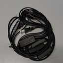 Lamp Cord with Switch Plug, Extension Cords 6 Foot Wiring Stripped Ends Ready for Light Project and Repair Lights Cable-4Pack Black