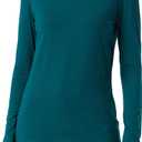 Amazon Essentials Womens Regular-Fit Long-Sleeve Crewneck T-Shirt (Available in Plus Size) (Green, XL)