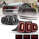 WOLFSTORM LED Tail Light for 2010-2014 Ford Mustang with Sequential Turn Signal Function Design,Daytime Running Light,2010-2014 Ford Mustang LED Tail Lamp Replacement Assembly,1 Pair