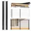 Muzata 4-8ft Side Mount Modular Cable Railing Kit for Decks 42 Inch RW23